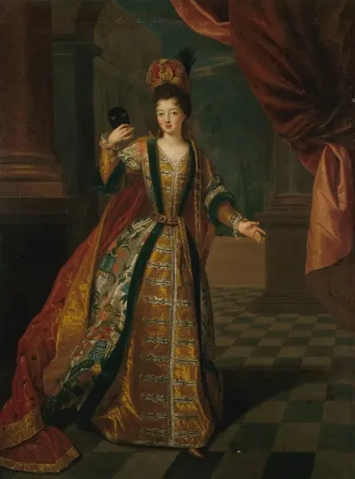 Portrait Presume De Mademoiselle De Nantes Louise Francoise De Bourbon 1673 1743 En Costume De Bal