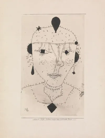 Portrait Sketch Of A Costumed Lady