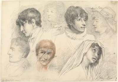 Portrait Studies Of Mary Wills In Cowsslip John Kemble Edmund Kean And Mrs Siddons