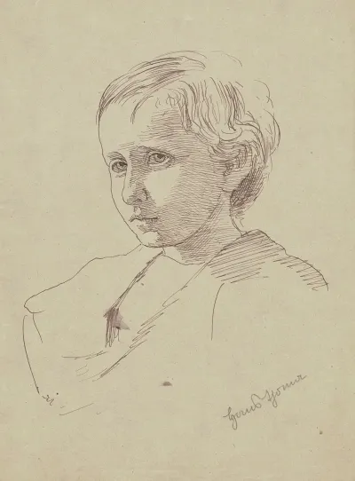Portrait Study Of A Boy In Bust