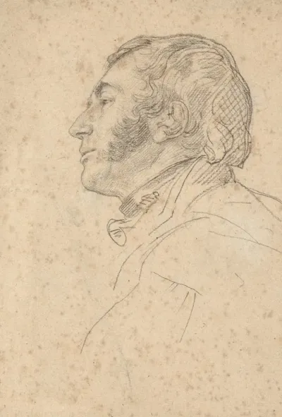 Portrait Study Of A Man In Profile
