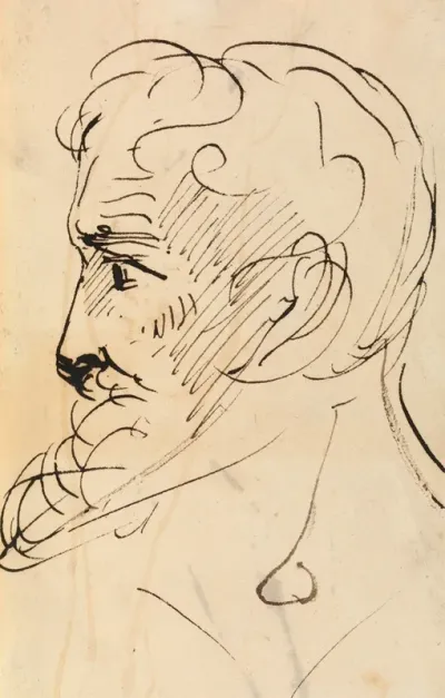 Portrait Study Of A Mans Profile