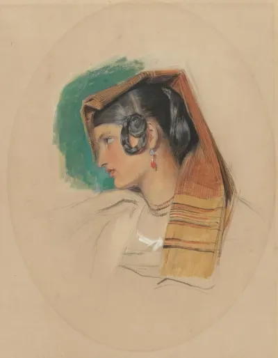Portrait Study Of An Italian Peasant Girl
