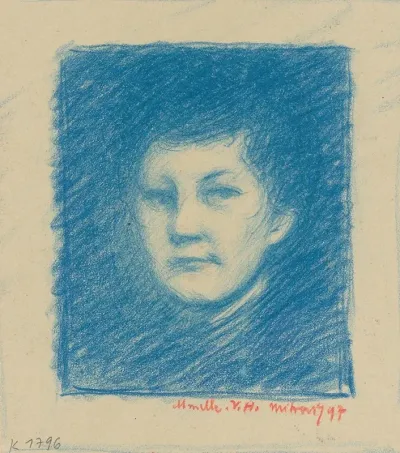 Portrait Study Of Female Head