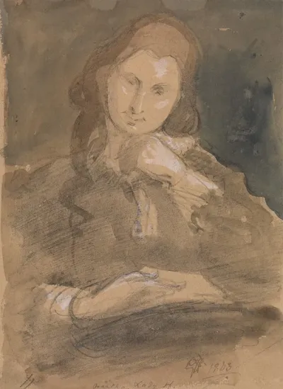 Portrait Study Of Martha Lady Hayter