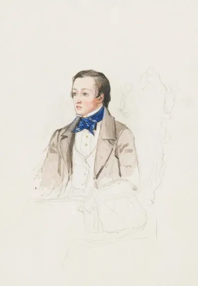 Portrait Study Of Mr R Stephens Of Merton College Oxford
