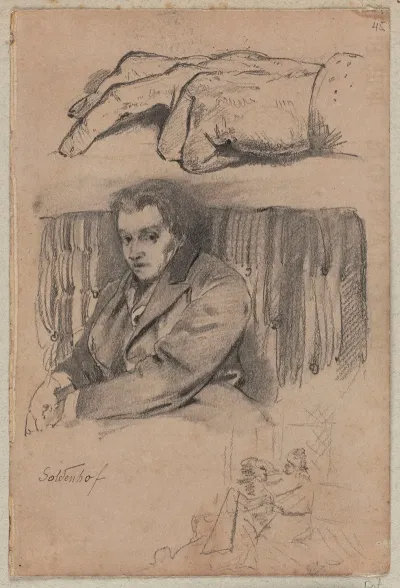 Portrait Study Of Soldenhof Study Of The Left Hand Sketch Of The Figure