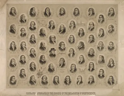 Portraits Autographs Of The Signers Of The Declaration Of Independence
