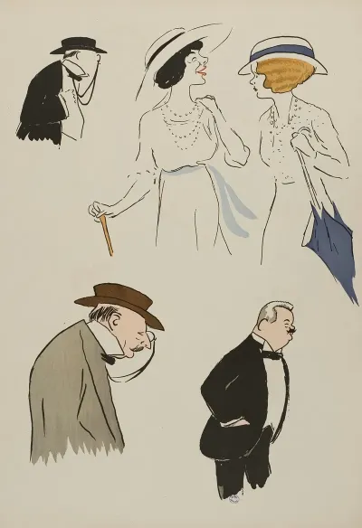 Portraits De Personnages Dont Du Tillier Et Cornuchet