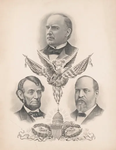 Portraits Of Mckinley Lincoln And Garfield