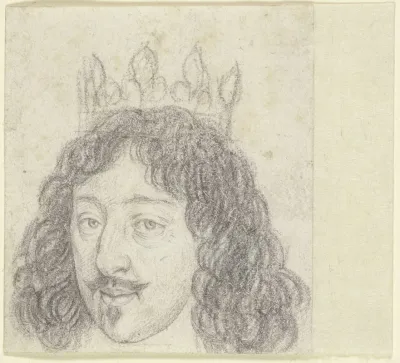Portrat Des Gaston Dorleans Mit Krone