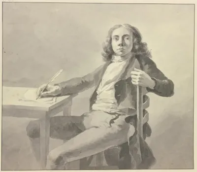 Portrat Des Zeichnend Am Tisch Sitzenden Marinemalers Martinus Schouman Aus Dordrecht