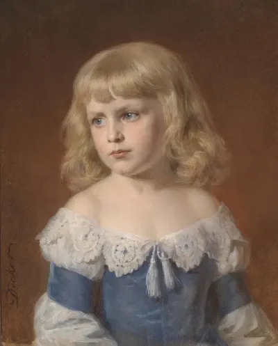 Portrat Eines Blonden Madchens