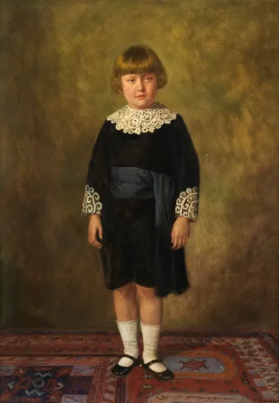 Portrat Eines Stehenden Jungen