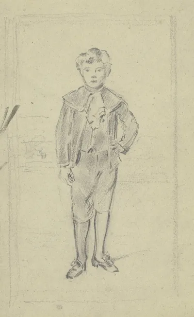 Portrat Victor Scholderer In Ganzer Figur