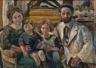 Portret Krytyka Sztuki Hakona Henryka Kohna Z Rodzina