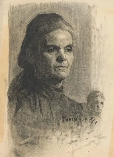 Portret Starej Zeny V Satke