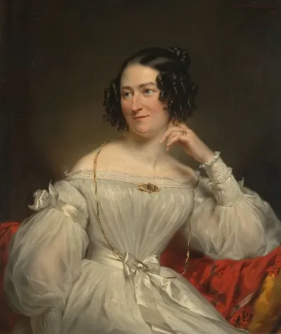 Portret Van Abrahamina Henriette Wurfbain 1808 1883 Echtgenote Van Jacob De Vos Jz