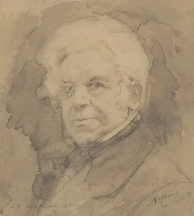 Portret Van Adolphe Burggraeve 1806 1902 Hoogleraar Aan De Faculteit Geneeskunde Te Gent
