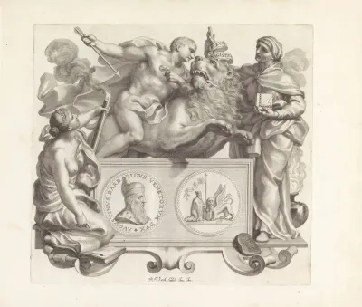 Portret Van Agostino Barbarigo En De Personificaties Van Kennis Goedertierenheid En Ervaring