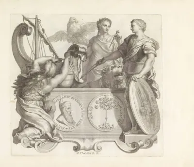 Portret Van Agostino Barbarigo En De Personificaties Van Vertrouwen Dankbaarheid En Gunst