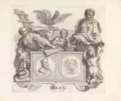 Portret Van Agostino Barbarigo En De Personificaties Voogdijschap En Aalmoes