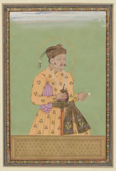 Portret Van Akbar Padshah De Zoon Van Humayun Die Na Zijn Vader Regeerde In Hindustan