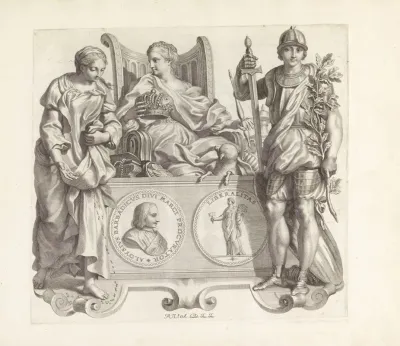 Portret Van Alvise Barbarigo En De Personificaties Van Vrijgevigheid Rijkdom En Bijstand