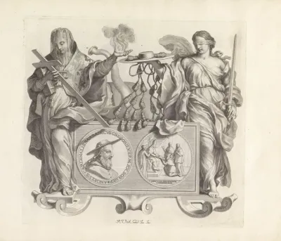 Portret Van Angelo Barbarigo En De Personificaties Van Religie En Onpartijdigheid