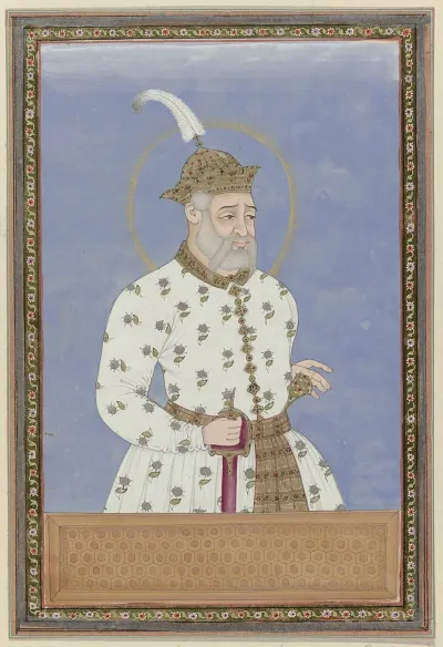 Portret Van Bara Malik Hij Is Eerst Vizier Geweest Van De Sultan Die Over De Stad Bidar