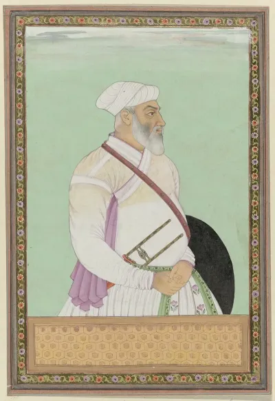 Portret Van Dalil Khan Groot Vizier Van Aurangzeb