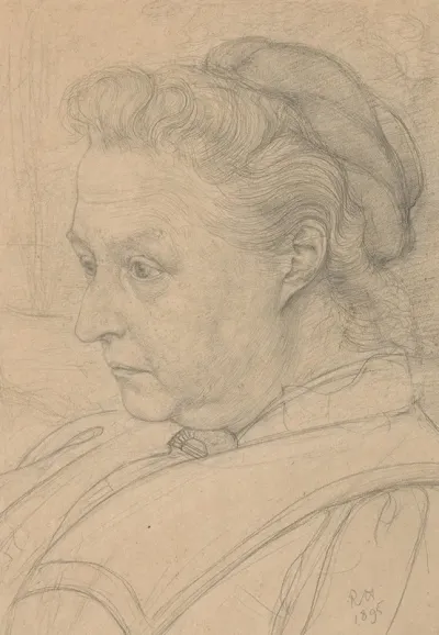 Portret Van De Moeder Van De Kunstenaar Mevrouw S Roland Holst Posthumus