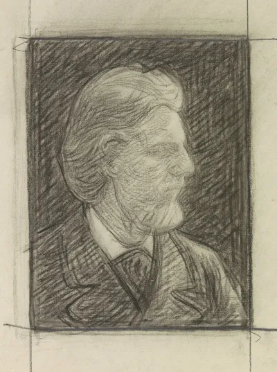 Portret Van De Schrijver Jacques Fabrice Herman Perk En Profil