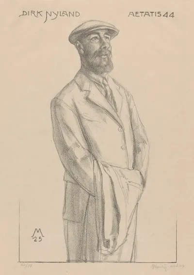 Portret Van Dirk Hidde Nijland Met Jas Over De Arm