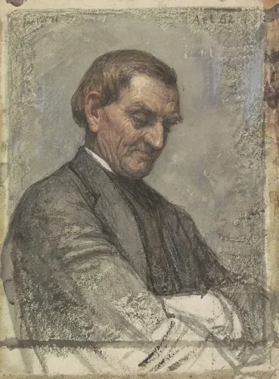 Portret Van Een Man Met Neergeslagen Blik