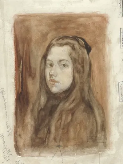Portret Van Een Meisje Met Lang Haar