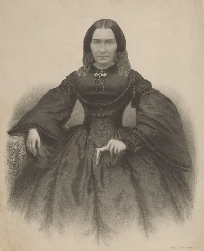 Portret Van Een Onbekende Vrouw In Zwarte Japon