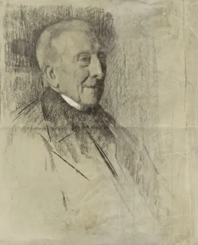 Portret Van Een Oude Heer Naar Rechts