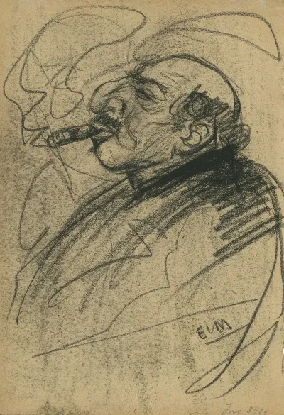 Portret Van Een Rokende Man
