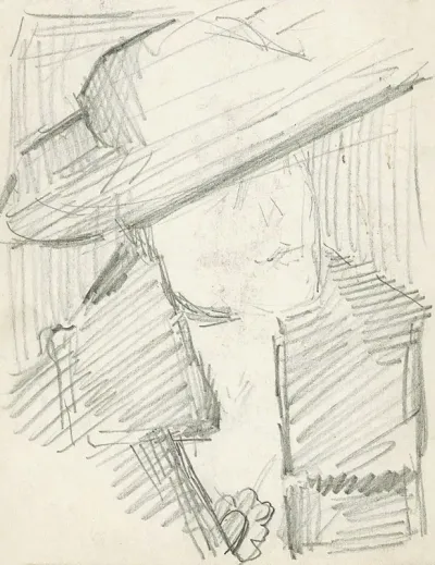 Portret Van Een Vrouw Met Een Hoed