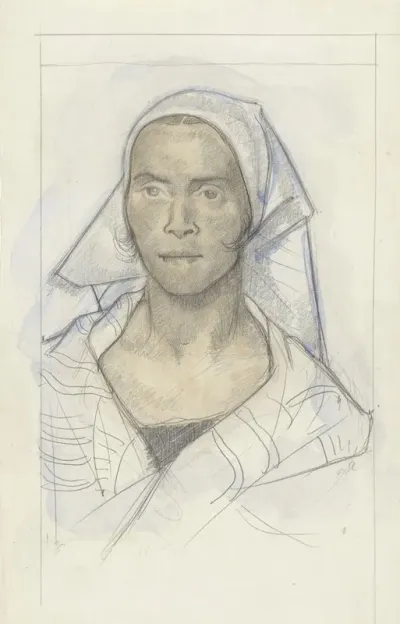 Portret Van Een Vrouw Met Hoofddoek 2