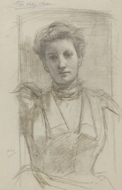 Portret Van Een Vrouw Ten Halven Lijve