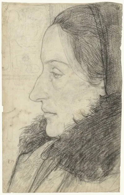 Portret Van Een Vrouw Van Opzij