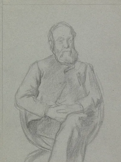 Portret Van Een Zittende Man