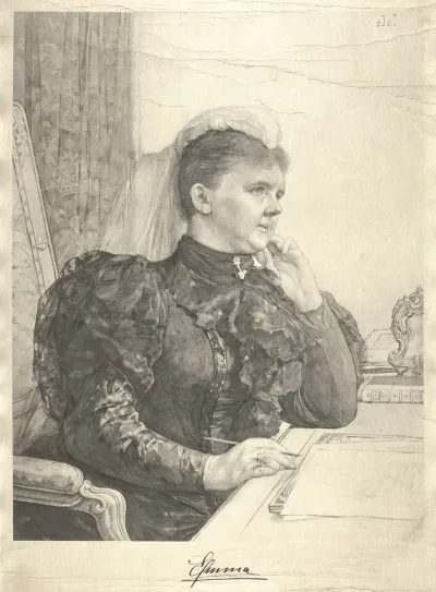 Portret Van Emma Koningin Regentes Der Nederlanden 2