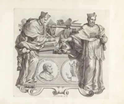 Portret Van Filippo Barbarigo En Twee Protonotarissen