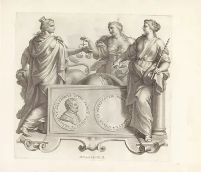 Portret Van Francesco Barbarigo En De Personificaties Van Onder Meer Vrijgevigheid En Politiek