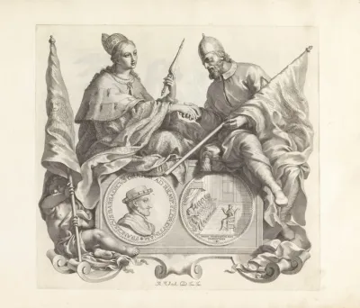 Portret Van Francesco Barbarigo En De Personificaties Van Venetie En Florence