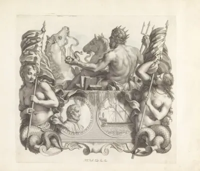 Portret Van Giovanni Barbarigo Neptunus En Twee Zeemeerminnen