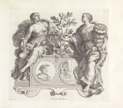 Portret Van Girolamus Barbarigo En De Personificaties Roem En Welvaart